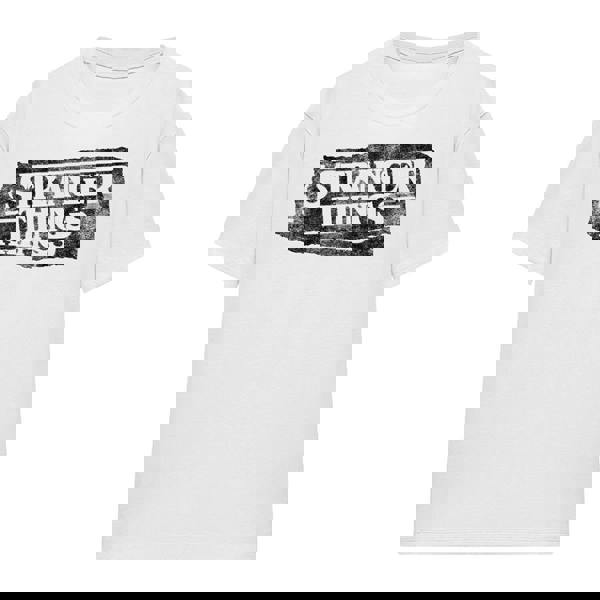 Stranger Things Womens/Ladies Punk Logo T-Shirt - White - 