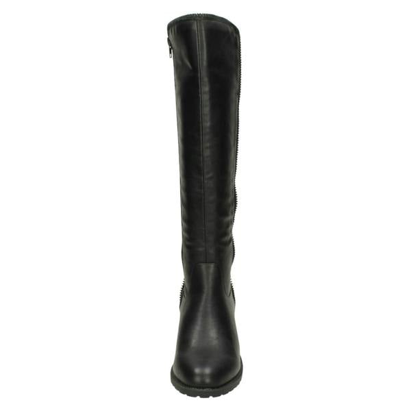 Spot On Ladies Spot On Mid Heel Calf Boots F50868