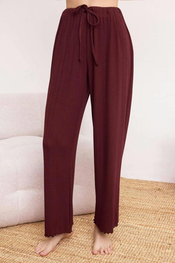 Long Sleeve Ribbed Pointel Pyjama Set