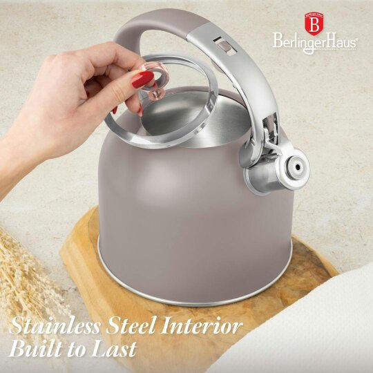 Berlinger Haus Taupe Stainless Steel Kettle 3L BH8914 Berlinger Haus