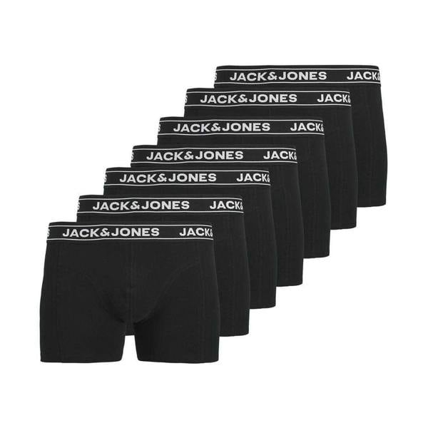 Jack And Jones Mens Elasticated Boxer Shorts (Pack of 7) - Black - 