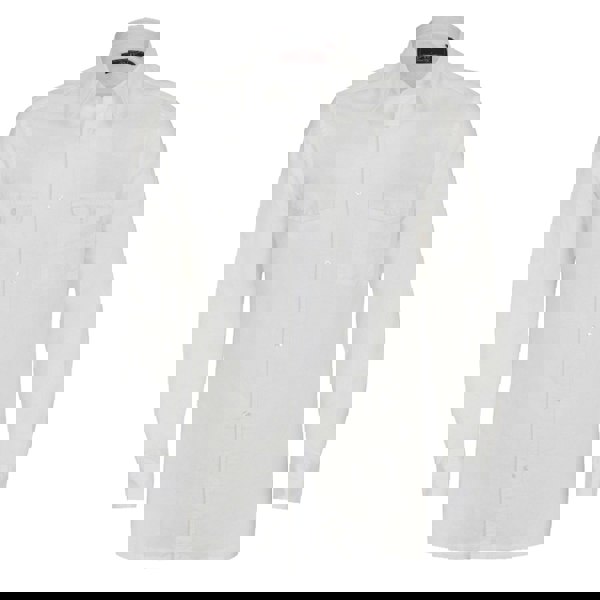 Image of Men's Hugo Linen Front Pocket Shirt, White