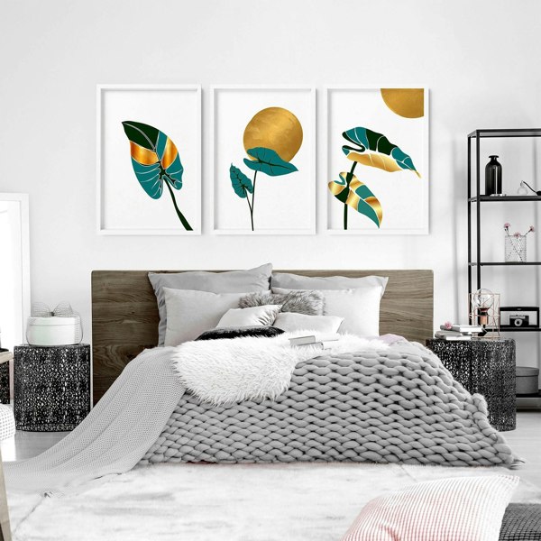 Wall art for bedroom walls | set of 3 Bohemian wall art prints