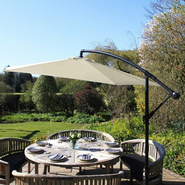 Monstershop Cream Cantilever Parasol