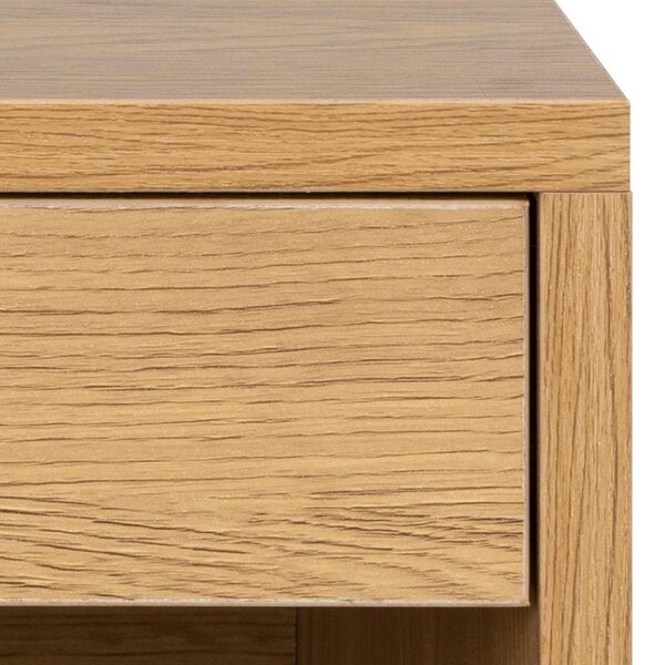 Wyld Haus Bramblebud Square Oak Bedside Table 1 Drawer