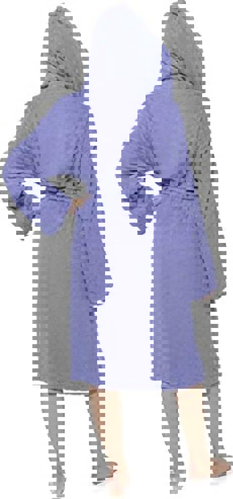 KAV Super Soft 100% Cotton Womens Hooded Towelling Bath Robe - Ladies Hooded Towel Robes for Housecoat, Nightwear, Lounge Wears with Pockets and Belt
