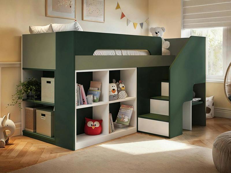 Flair Quinn Staircase Mid Sleeper Bed with Storage