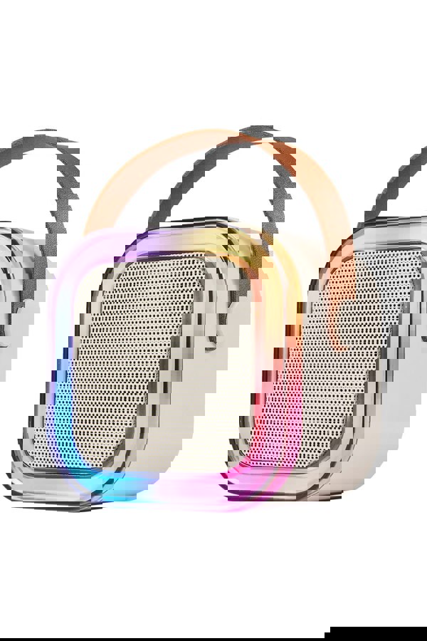 Living and Home Portable Karaoke Machine with Wireless Microphones and RGB Lights