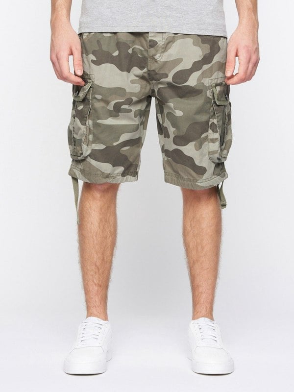 Crosshatch Jimster Shorts Olive Camo