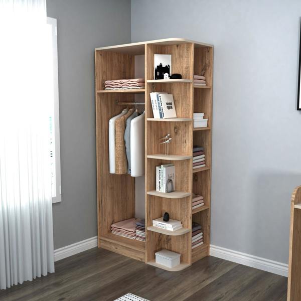 Destina Home Luses Compact Wardrobe with Cabinets and Shelves
