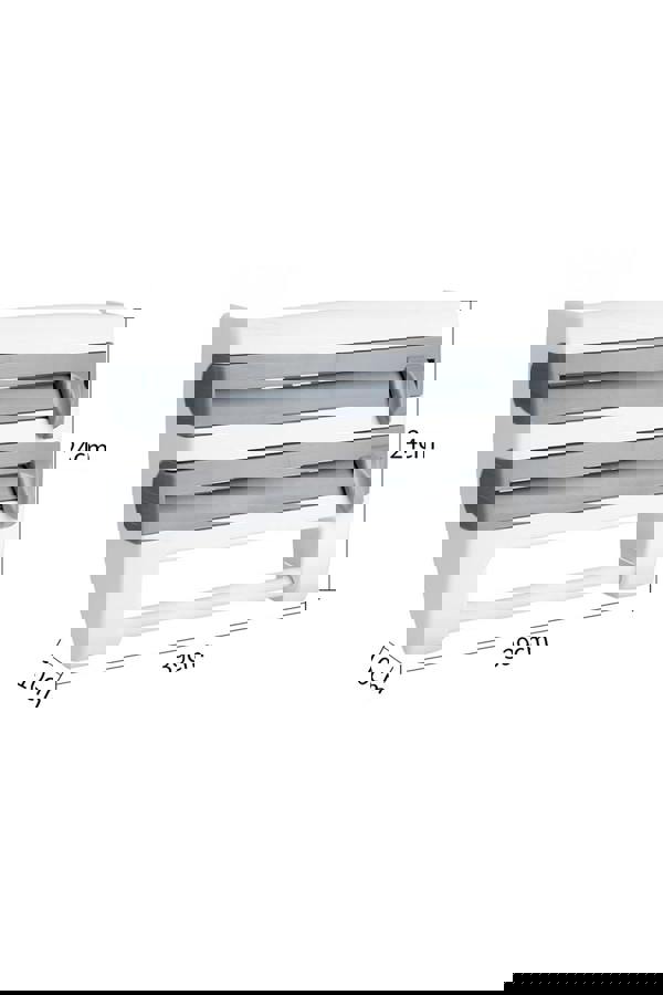 Living and Home 4-in-1 Kitchen Wrap Dispenser Roll Holder with Spice / Towel Rack Cling Film Foil Cutter