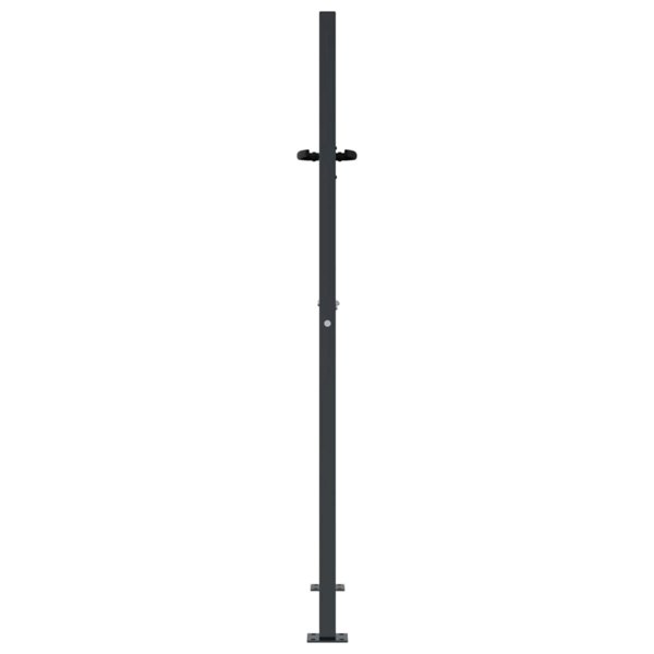 Berkfield Garden Gate Anthracite 105x155 cm Steel Bamboo Design