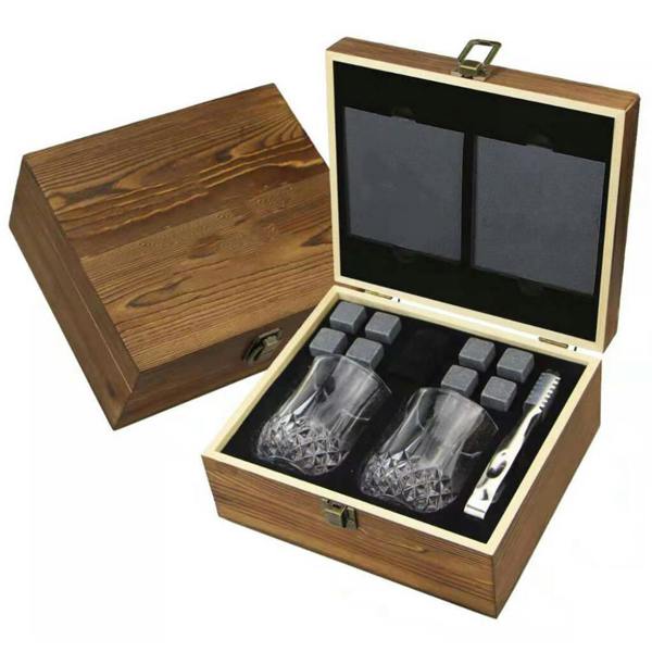 Personalised Whisky Glasses And Stones Set - alternative angle