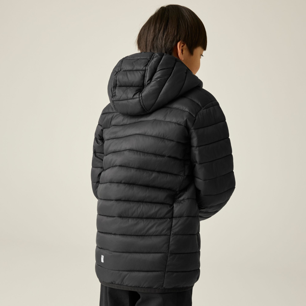 Regatta Boy's Marizion Hooded Padded Jacket - Black