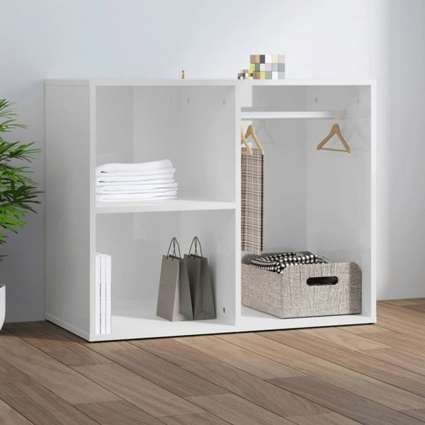 Berkfield Dressing Cabinet High Gloss White 80x40x65 cm Engineered Wood