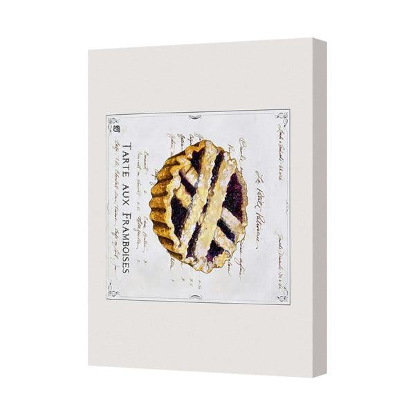 Benjamin Tate Design Blueberry Pie Canvas Wall Art Print On Deep Wooden Frame