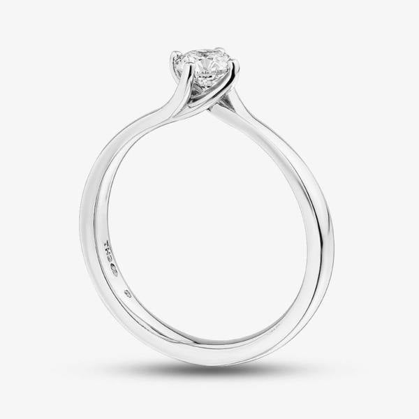 1888 Collection Platinum Certificated 0.33ct Round Cut Diamond Twist Solitaire Ring RI-137(.33CT PLUS)