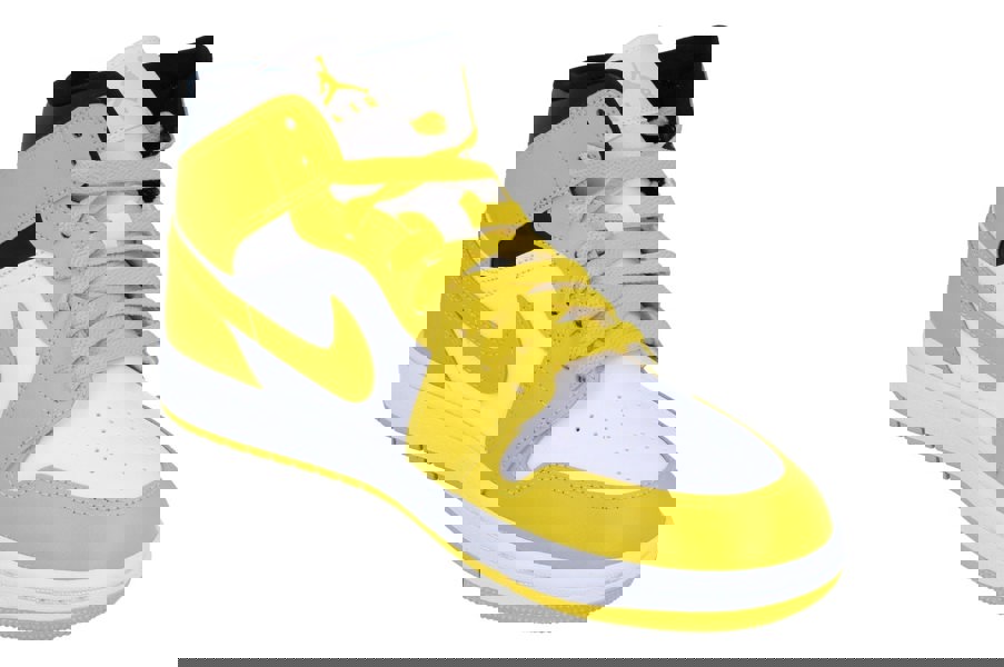 Nike Womens Air Jordan 1 Mid Trainers Bq6472 170 - White Vivid Sulphur Black 170 - Photo 3