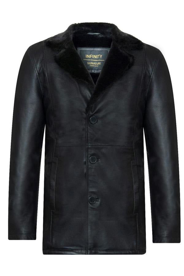 Infinity Leather Men's Reefer Leather Blazer Jacket`- Pablo