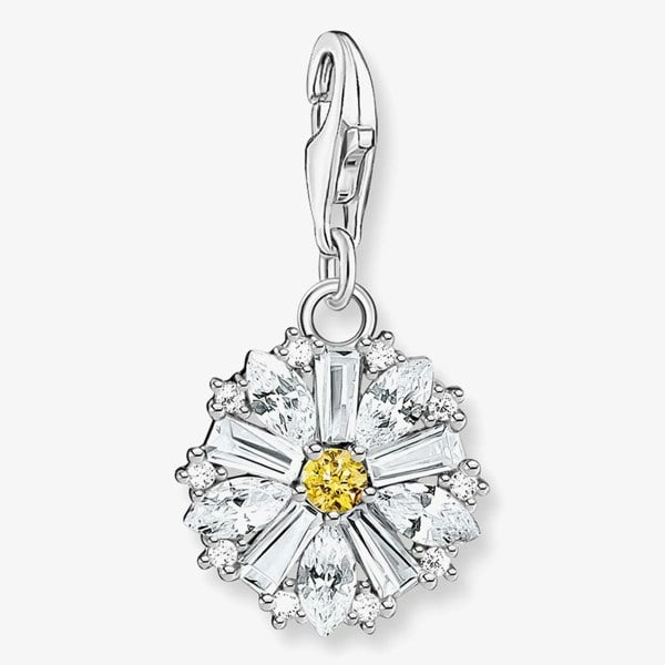 THOMAS SABO Silver Lovely Daisy Cubic Zirconia Charm 2212-051-14