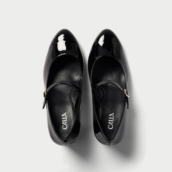 Calla Helena Shoes - Black Patent Leather