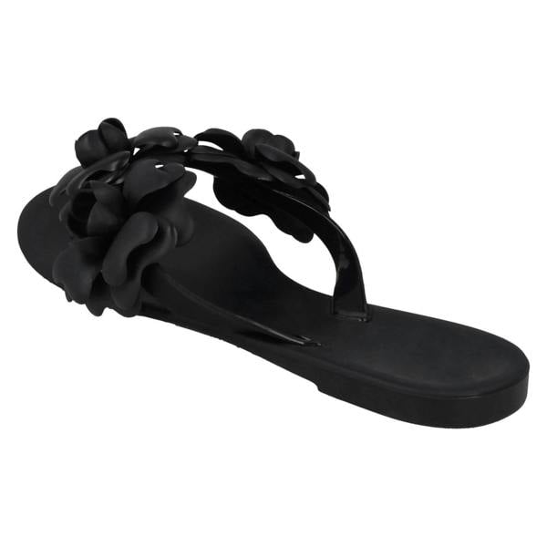 Spot On Ladies Spot On Flat Jelly Toepost Sandals