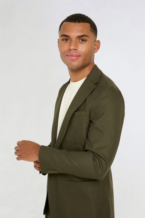 Harry Brown London Arthur Flannel Blazer - Khaki