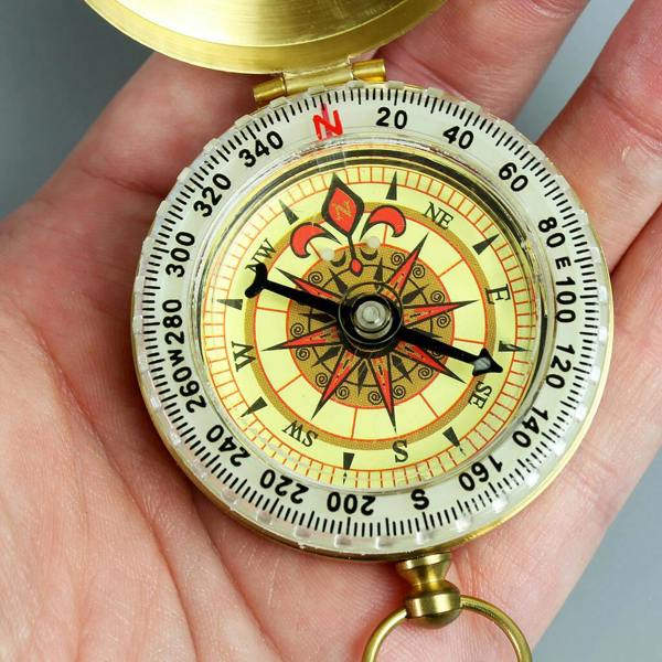 Personalised Keepsake Compass - alternative angle