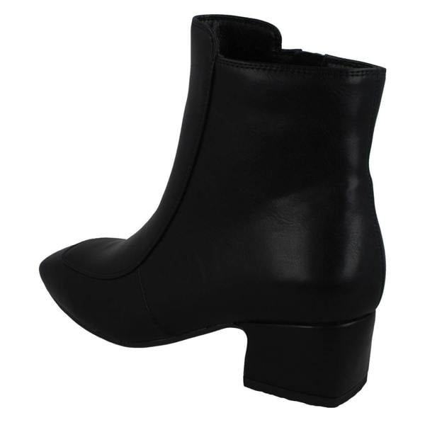 Spot On Ladies Spot On Mid Heel Ankle Boots F51095