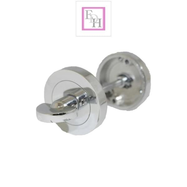EDH Door Hardware Polished Chrome Bathroom Thumb Turn & Release Lock – Privacy Turn for Internal Doors