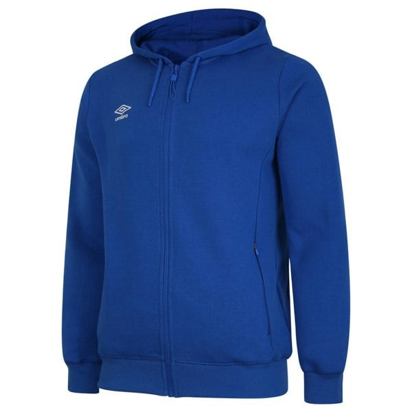 Umbro Mens Club Leisure Full Zip Hoodie - Royal Blue/White