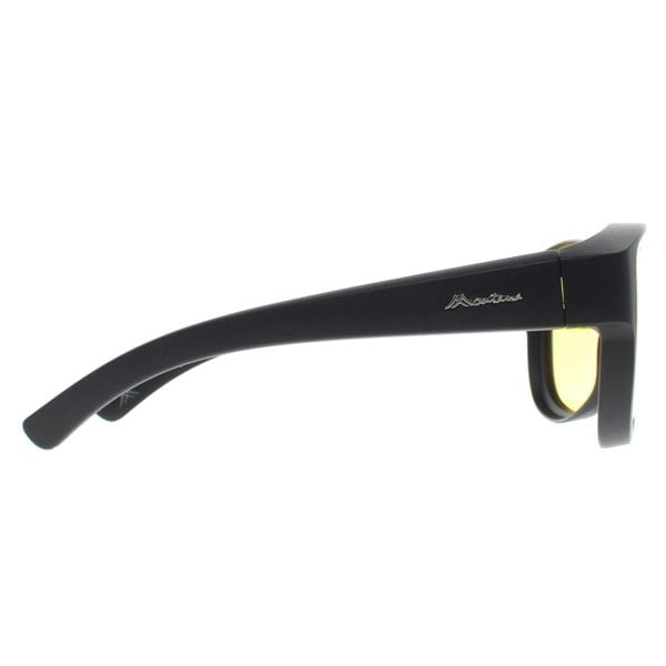 Montana Fit Over Glasses Night Driving Sunglasses FO6 C Matte Black Yellow Polarized