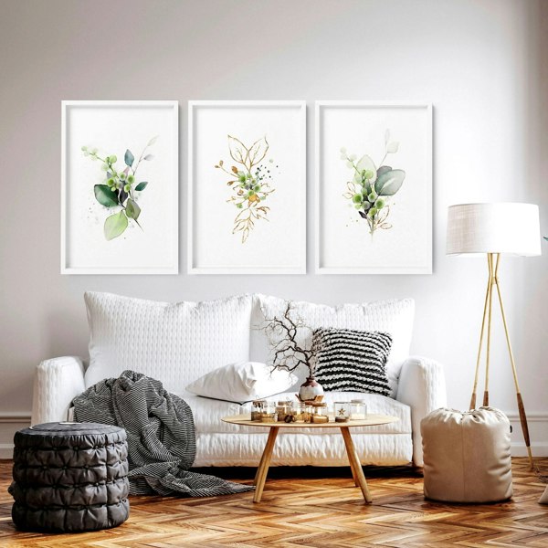 Botanical art print | set of 3 wall art prints