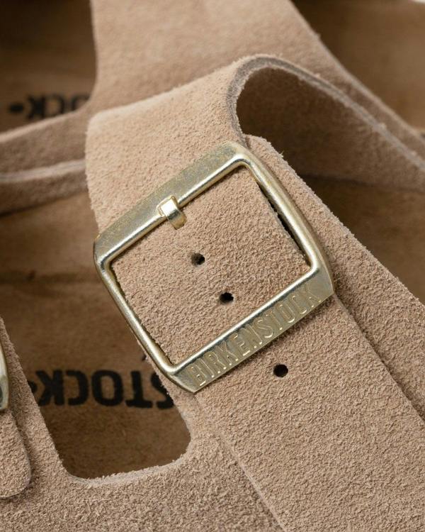 Birkenstock Arizona Suede Leather Womens Sandals - Sandcastle - CHO - Designer Womens Sandals