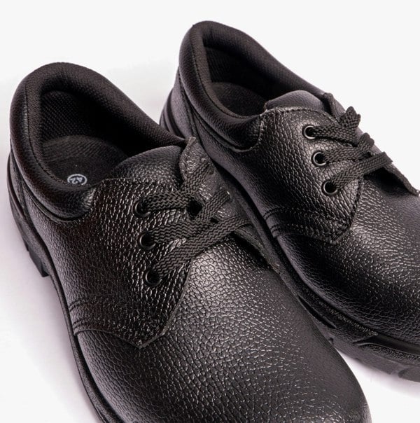 Grafters M530A Mens Leather Safety Shoes Black