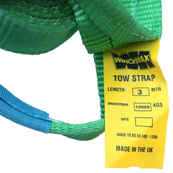 WINCHMAX Heavy-Duty 4x4 Recovery Strop 3m x 60mm. MBL 12,000kg