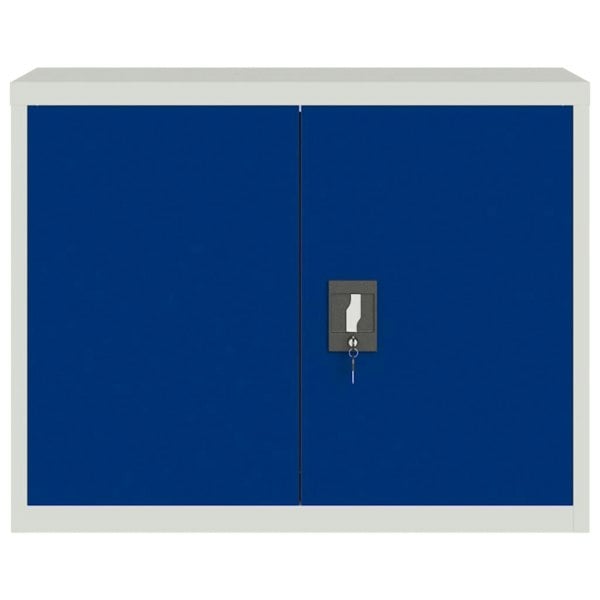 Berkfield File Cabinet Light Grey and Blue 90x40x70 cm Steel