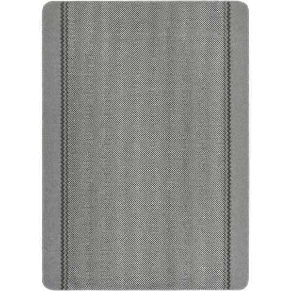 Machine Washable Design Mats | Grey Bordered Line | The Rugs