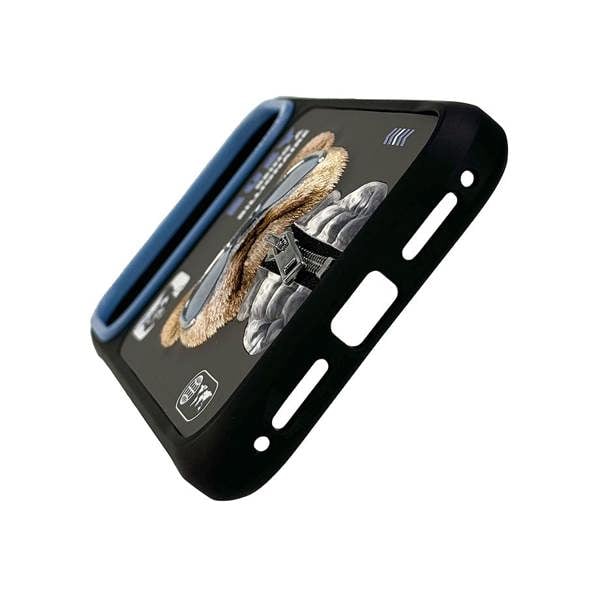 Nimmy Friends Nimmy Cool & Cute 2.0 Little Rich Tycoon Dog Case with MagSafe for iPhone 17 Pro Max 6.9" Black Blue - N-KMLL-IP17-PRO-MAX-01