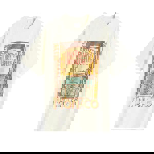 Rhude Hotel di Monaco T-Shirt   in  Ivory