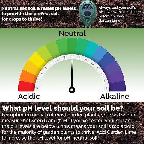 ProKleen Pro-Kleen Garden Lime Soil Conditioner Granules 20kg Granular Limestone Increases pH Levels to Neutralise Soil Fast Acting