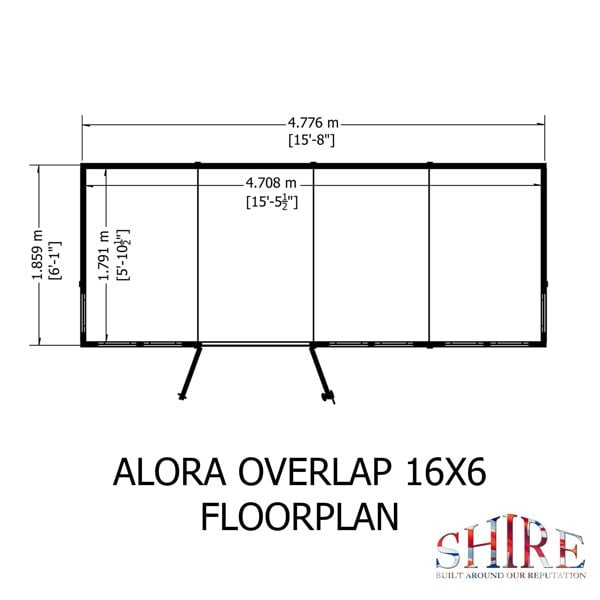 Shire 16x6 Alora Pent Summerhouse