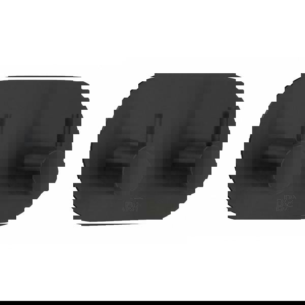 Black stainless steel double towel hook