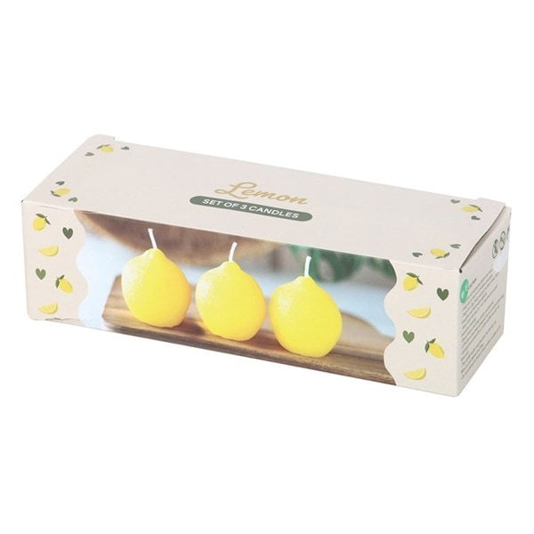Serano Set of 3 Lemon Shaped Candles