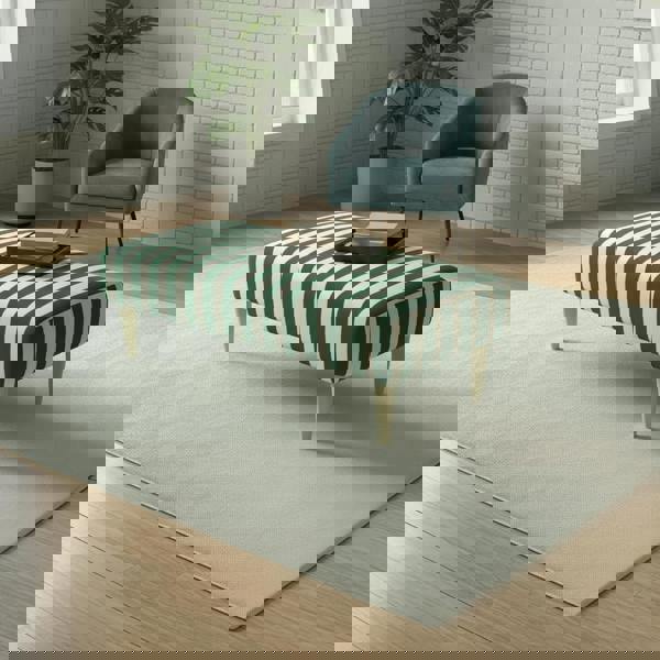 Statement abstract art style bench for bedroom or dressing area