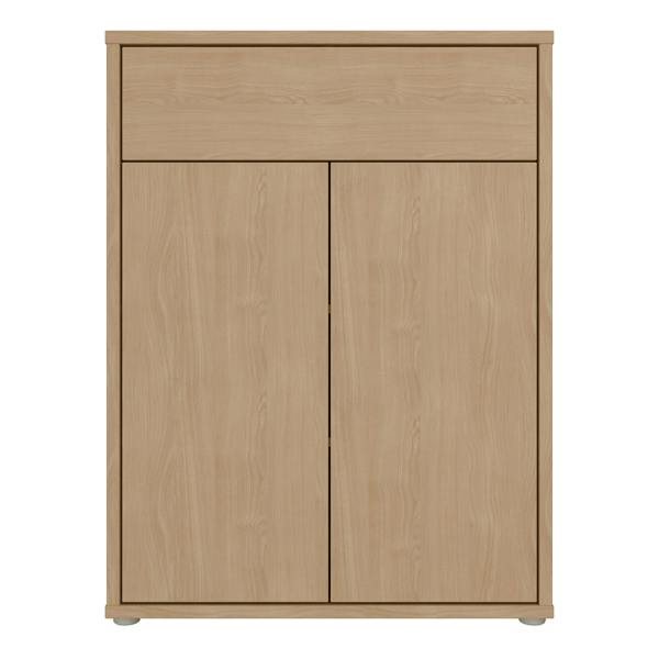Furniture To Go Alice Springs Shoe Cabinet with 2 Doors Push-to-Open & 1 Drawer Push-to-Open in Elegancia Oak