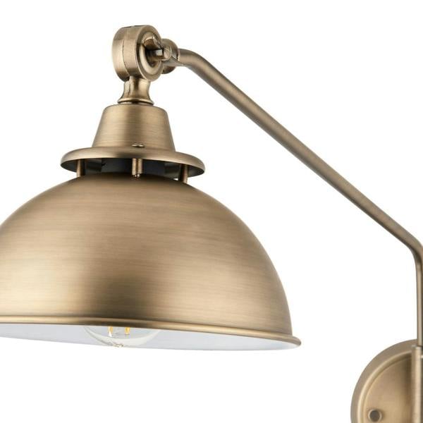 Pagazzi Lighting Madison Adjustable Antique Brass Wall Light