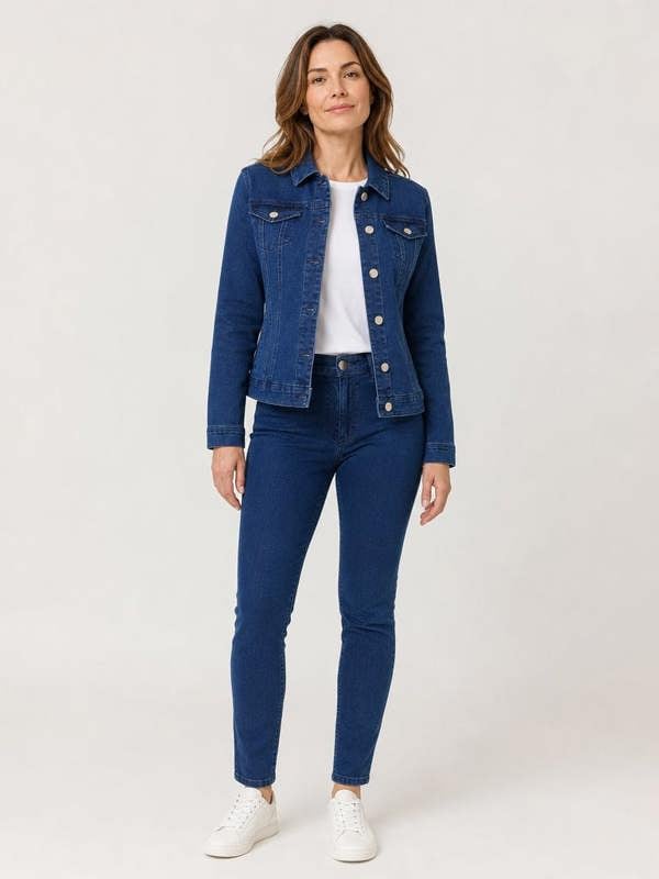 PennyPlain Denim Style Jacket - Blue Wash