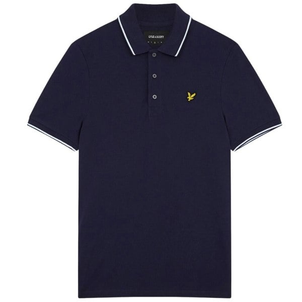 Lyle & Scott Tipped Collar Polo Shirt - Dark Blue