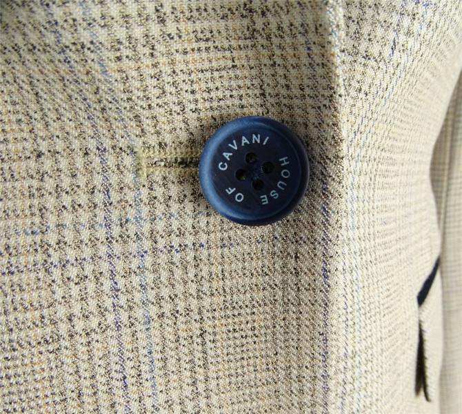 House of Cavani Women's Tweed Herringbone Cream Jacket Peaky Blinders
